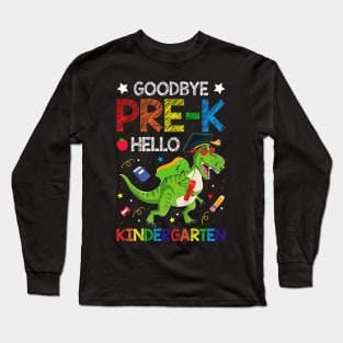 Kids Goodbye Pre-K Hello Kindergarten Graduation Class Of 2024 Long Sleeve T-Shirt